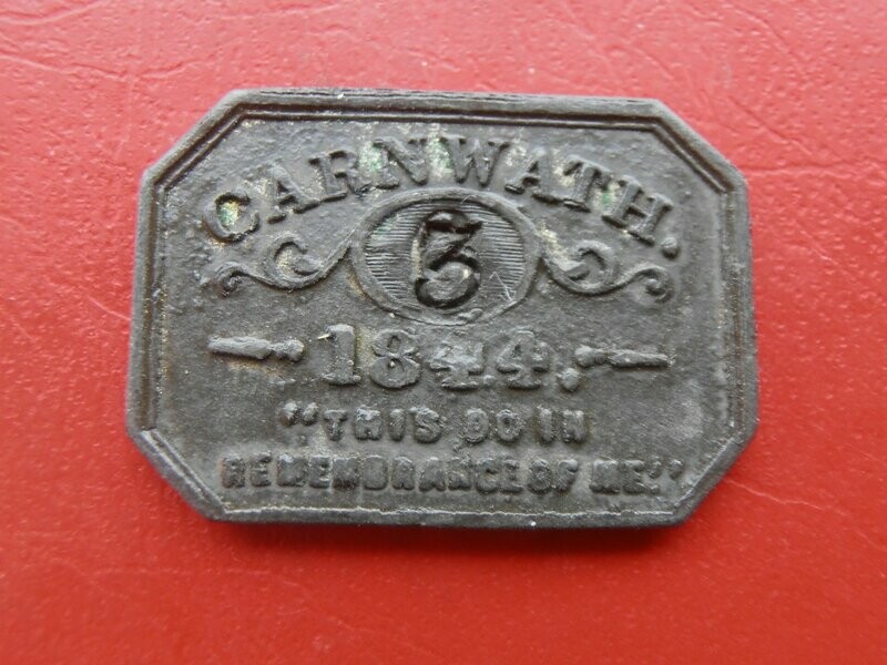 Communion Token Carnwath T3 - 1844