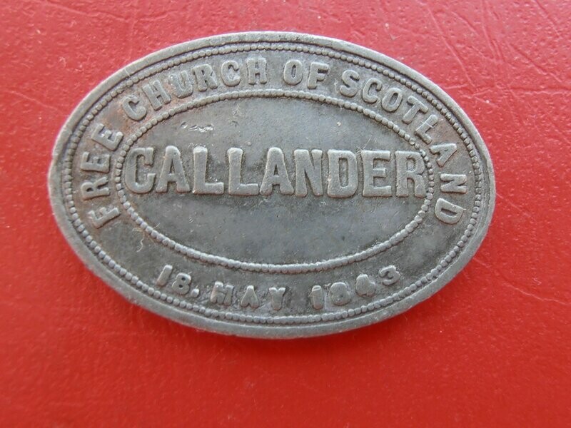 Communion Token Callander T2 - 1843