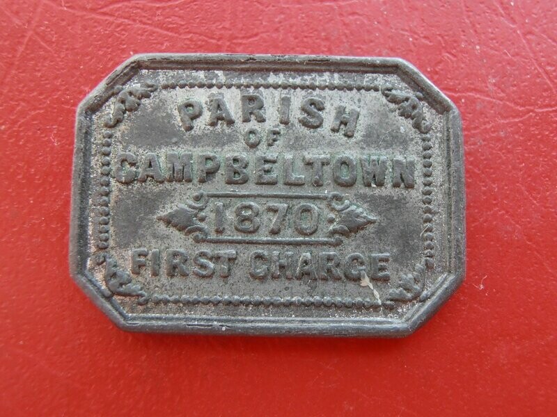 Communion Token Campbeltown - 1870
