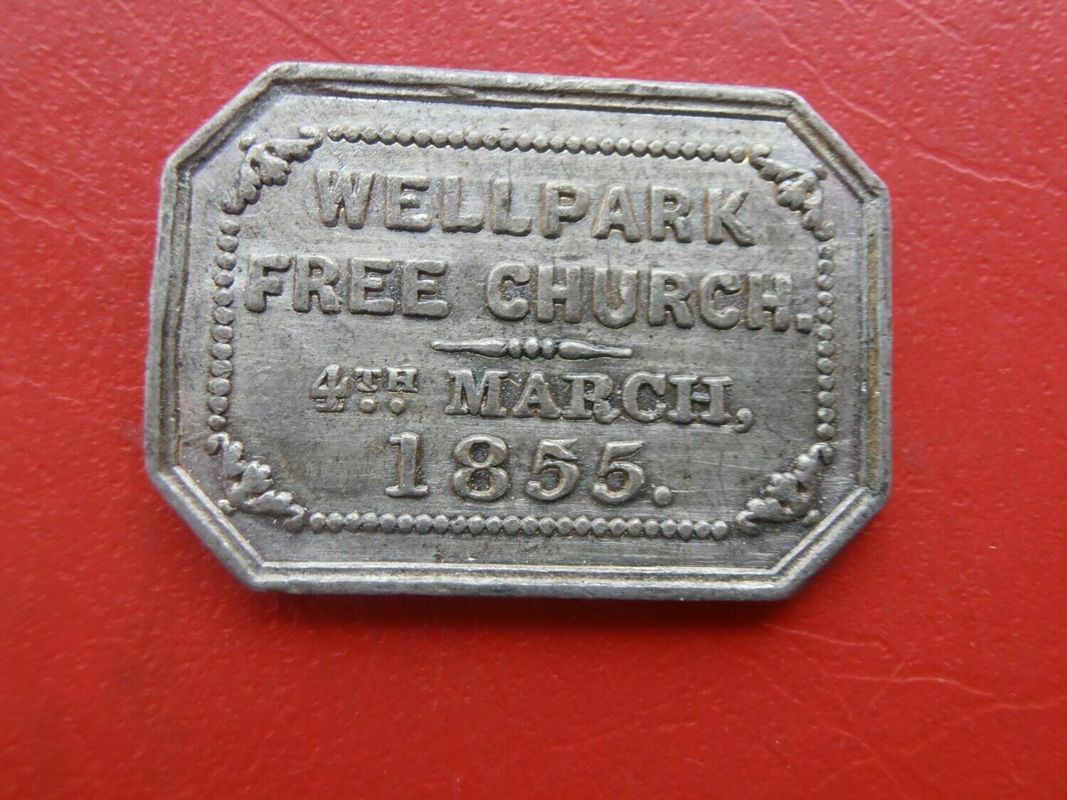 Communion Token Glasgow Wellpark Church - 1855