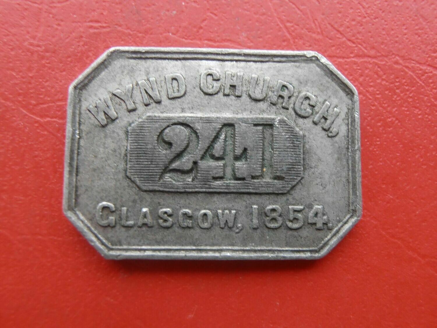 Communion Token Glasgow Wynd Church - 1854