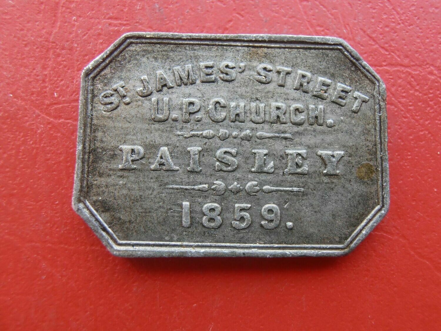 Communion Token Paisley St James Street - 1859