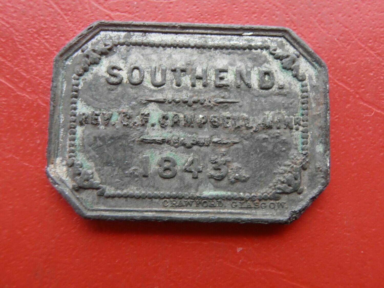 Communion Token Southend - 1843