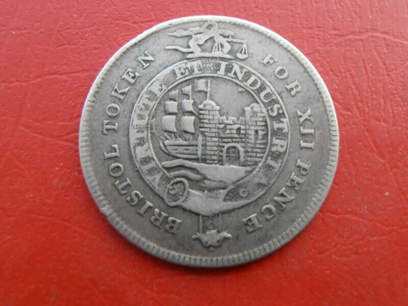 Silver Shilling Token Bristol  -  1811