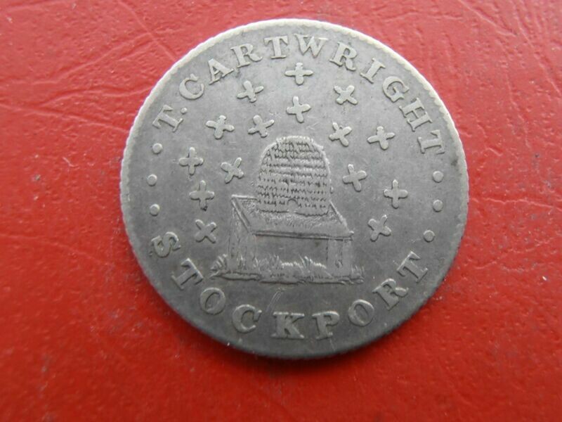 Silver Sixpence Token Stockport - 1812
