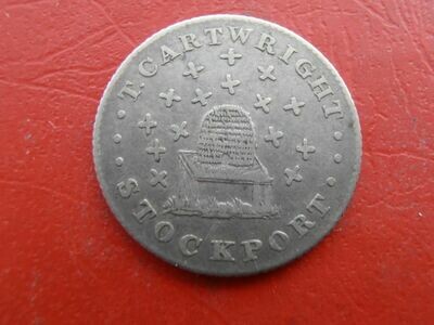 Silver Sixpence Token Stockport - 1812