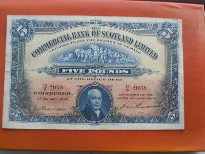 Commercial Bank of Scotland £5 - 1943
