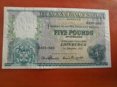 National Bank of Scotland £5 - 1957