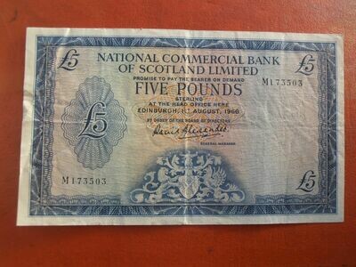 National Commercial Bank £5 - 1966