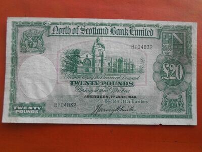 North of Scotland Bank £20 - 1940