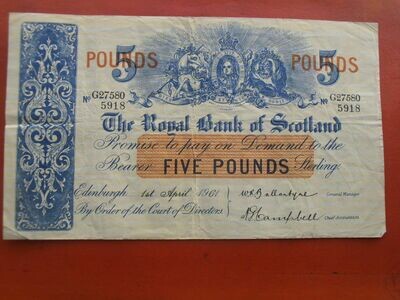Royal Bank of Scotland £5 - 1961