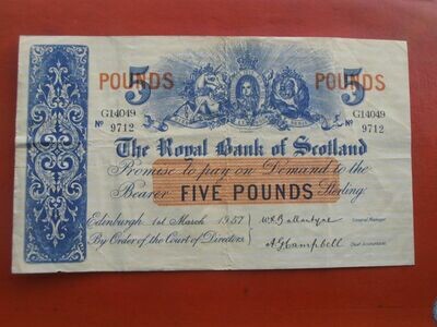 Royal Bank Of Scotland £5 - 1957