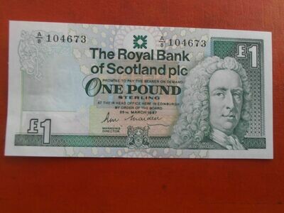 Royal Bank of Scotland £1 - 1987