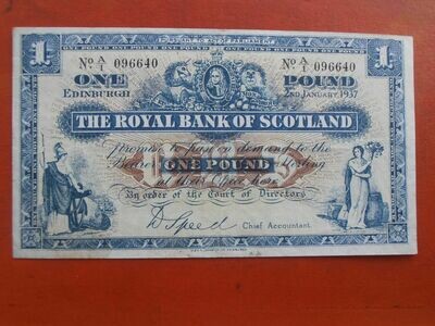 Royal Bank of Scotland £1 - 1937