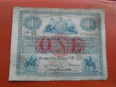 Union Bank of Scotland £1 - 1917