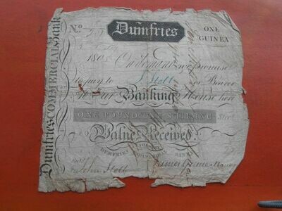 Dumfries Bank 1 Guinea - 1805