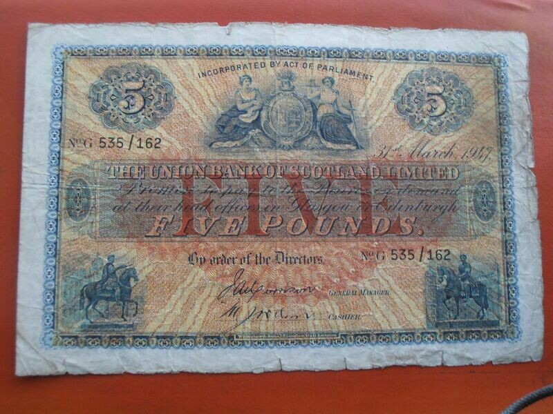 Union Bank of Scotland £5 - 1938