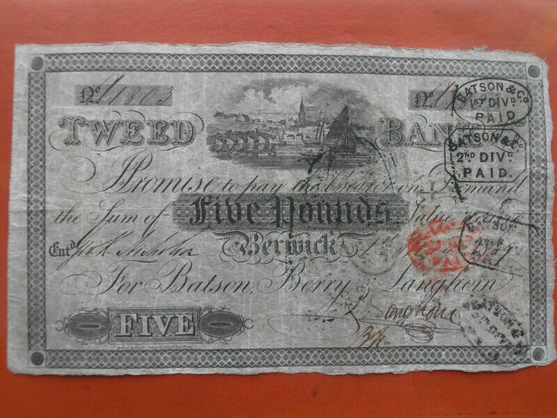 Tweed Bank £5 - 1838