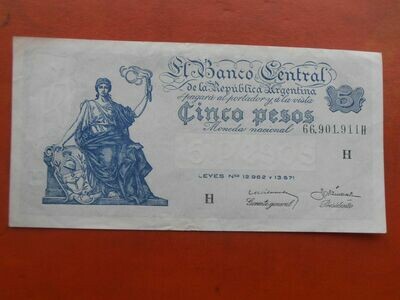 Argentina 5 Pesos - 1951-59