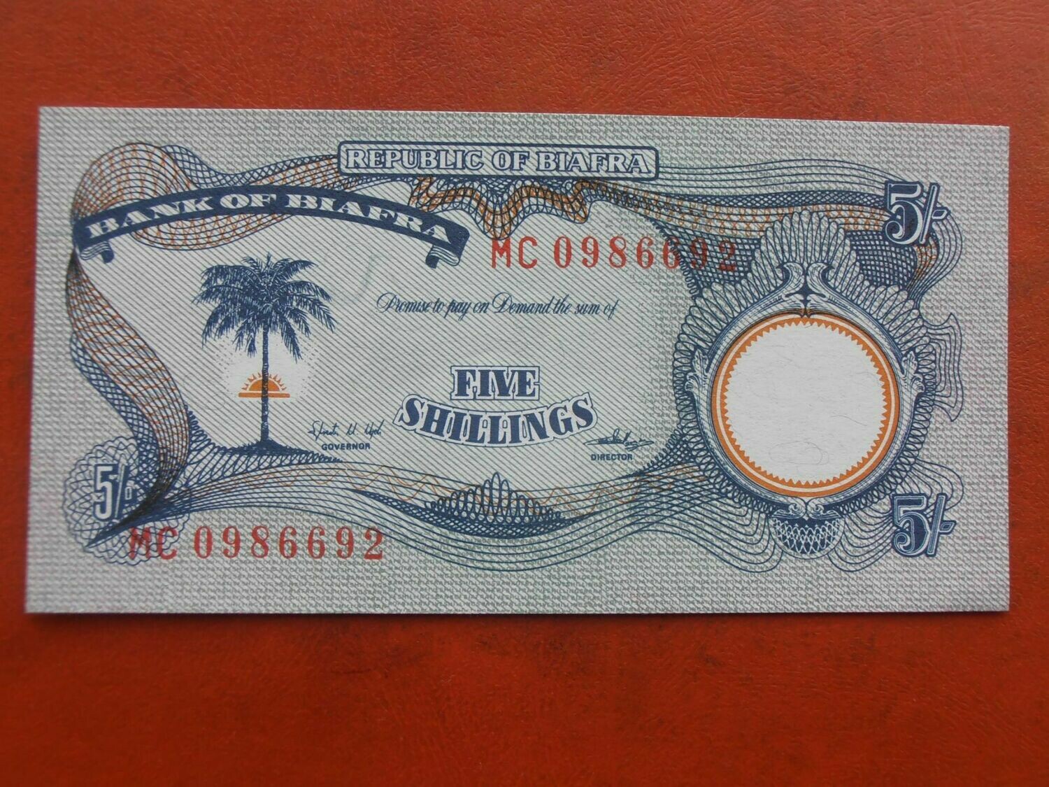 Biafra 5 Shillings - 1969-80