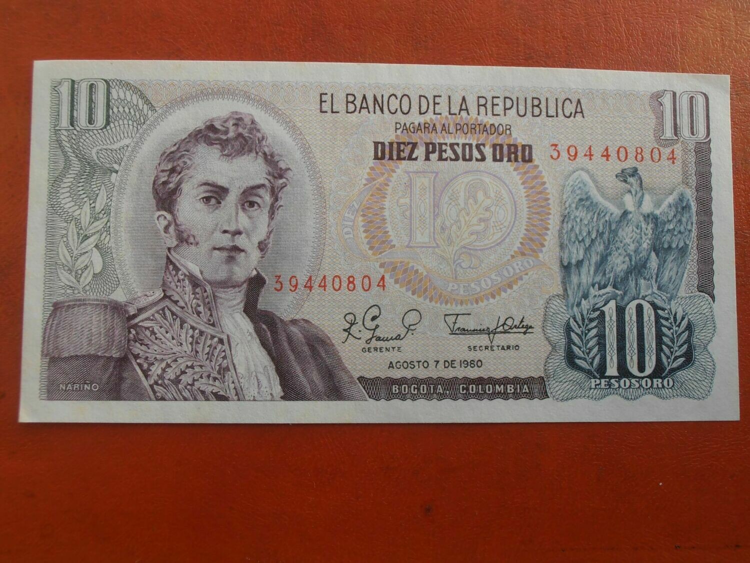 Colombia 10 Pesos - 1980