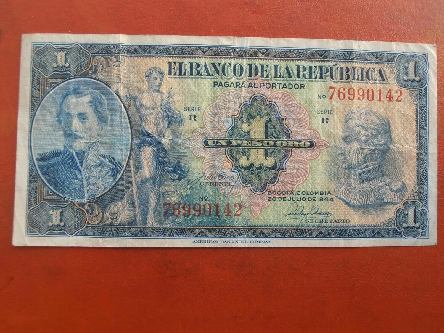 Colombia 1 Peso - 1944