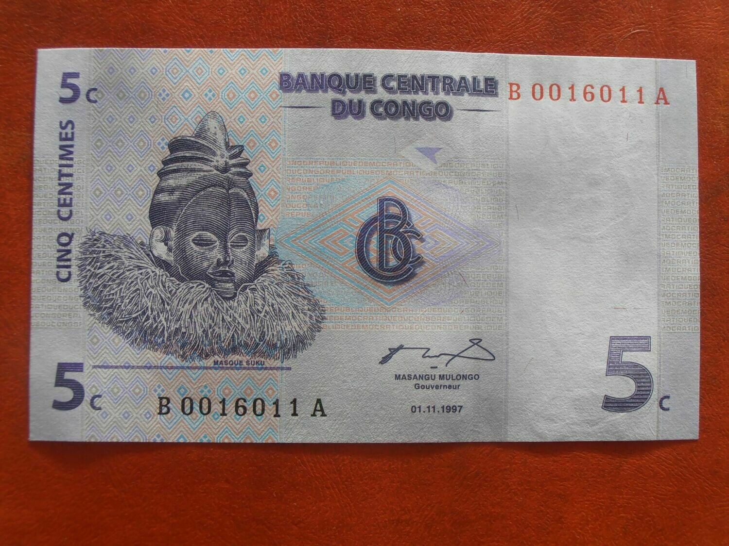 Congo Democratic Republic 5 Centimes - 1997