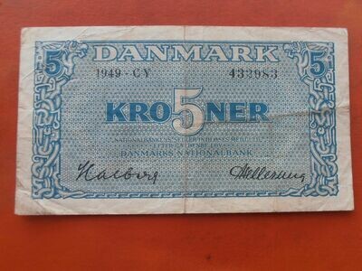 Denmark 5 Kroner - 1949