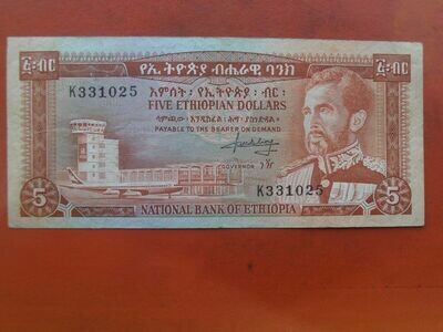 Ethiopia 5 Dollars - 1966