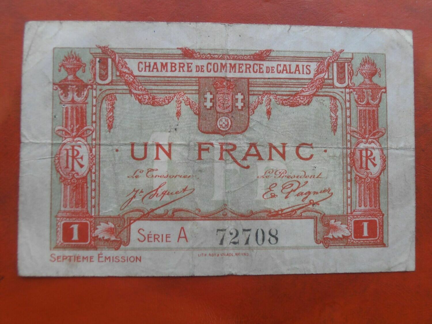 Chamber of Commerce Calais 1 Franc - No Date