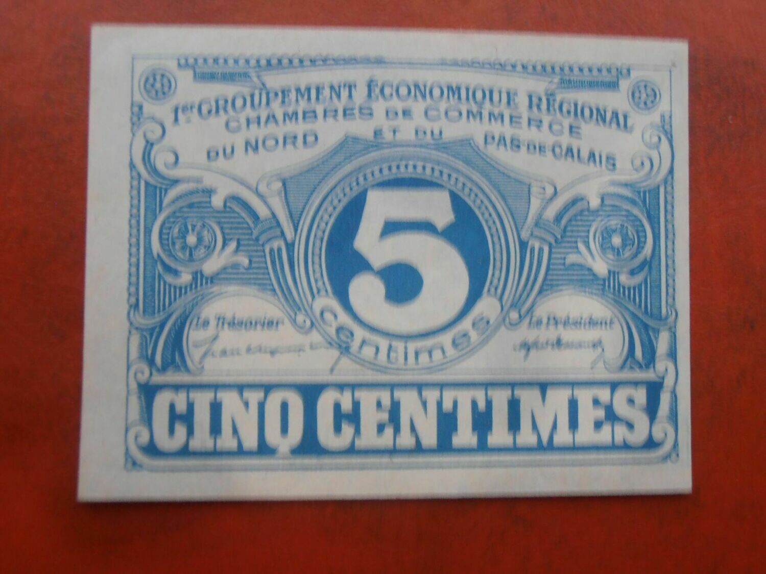 Chamber of Commerce Pas De Calais 5 Centimes - No Date