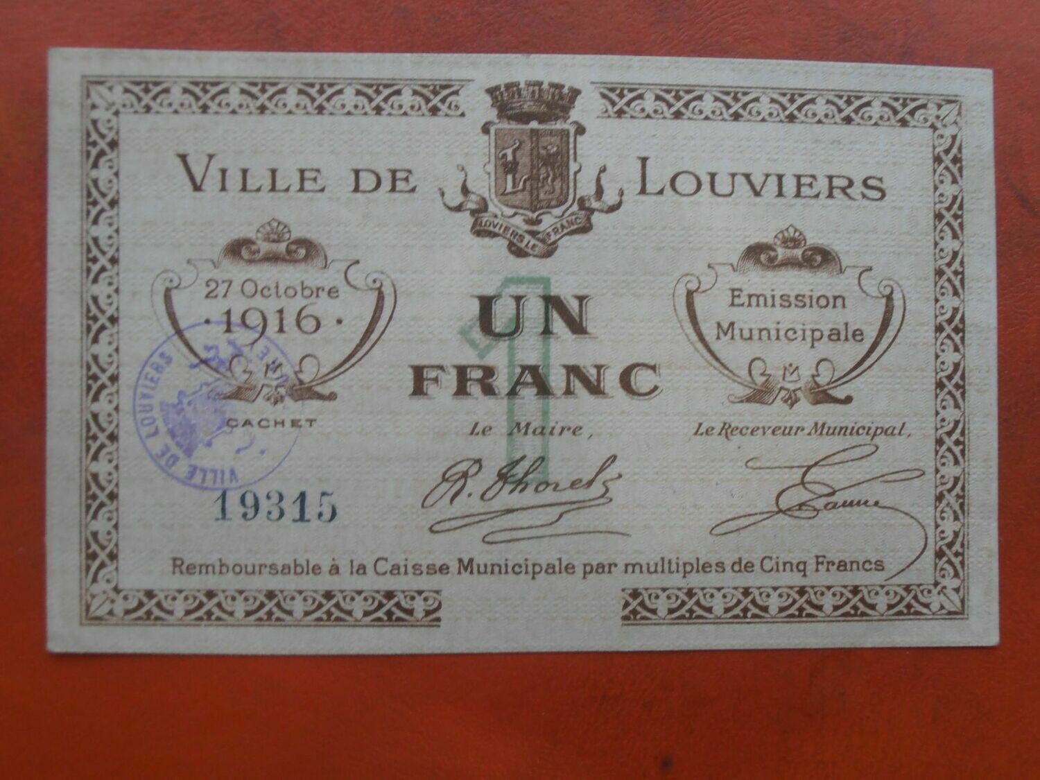 Ville De Louviers 1 Franc - 1916