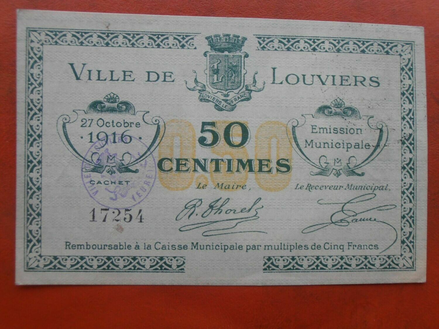 Ville De Louviers 50 Centimes - 1916