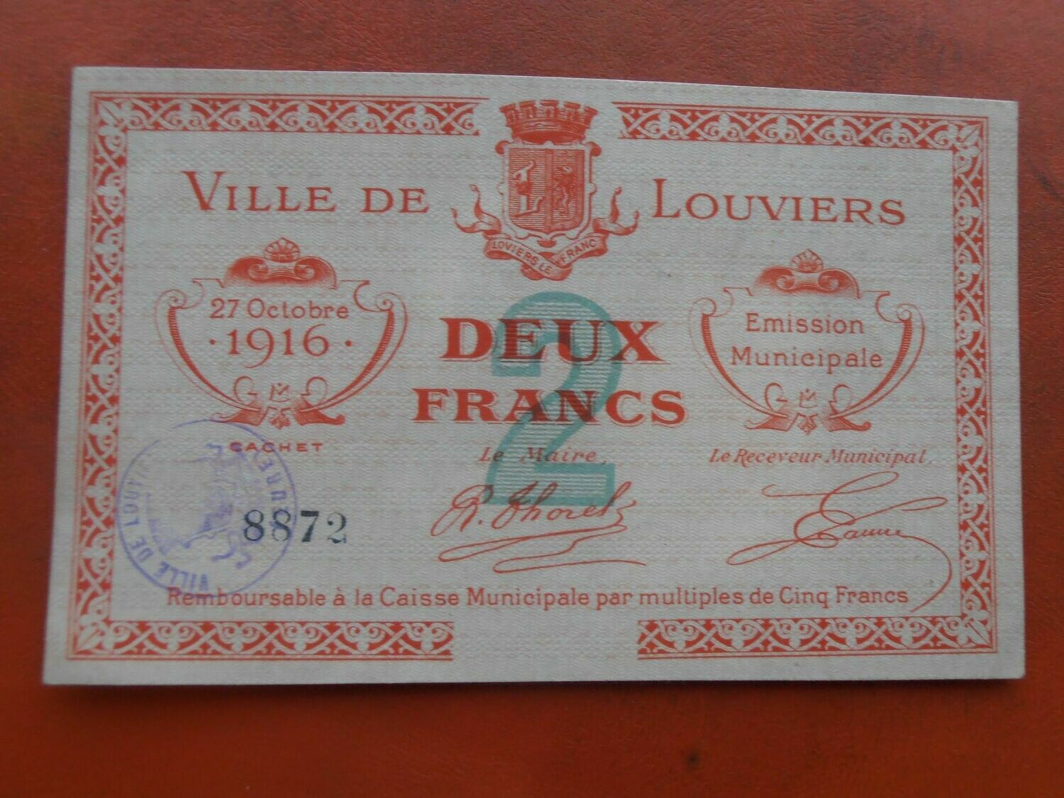 Ville De Louviers 2 Francs - 1916