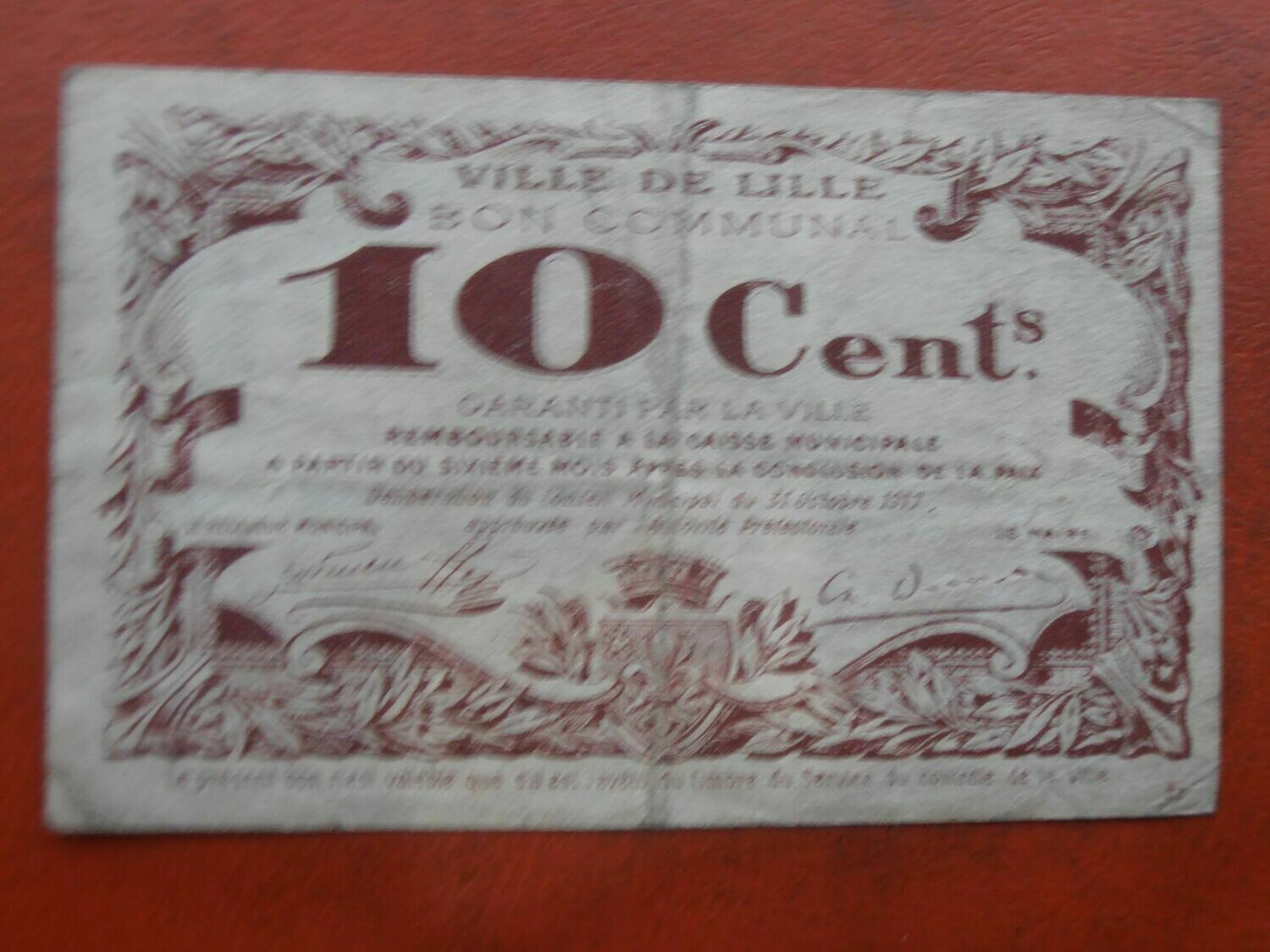 Ville De Lille 10 Centimes - 1917