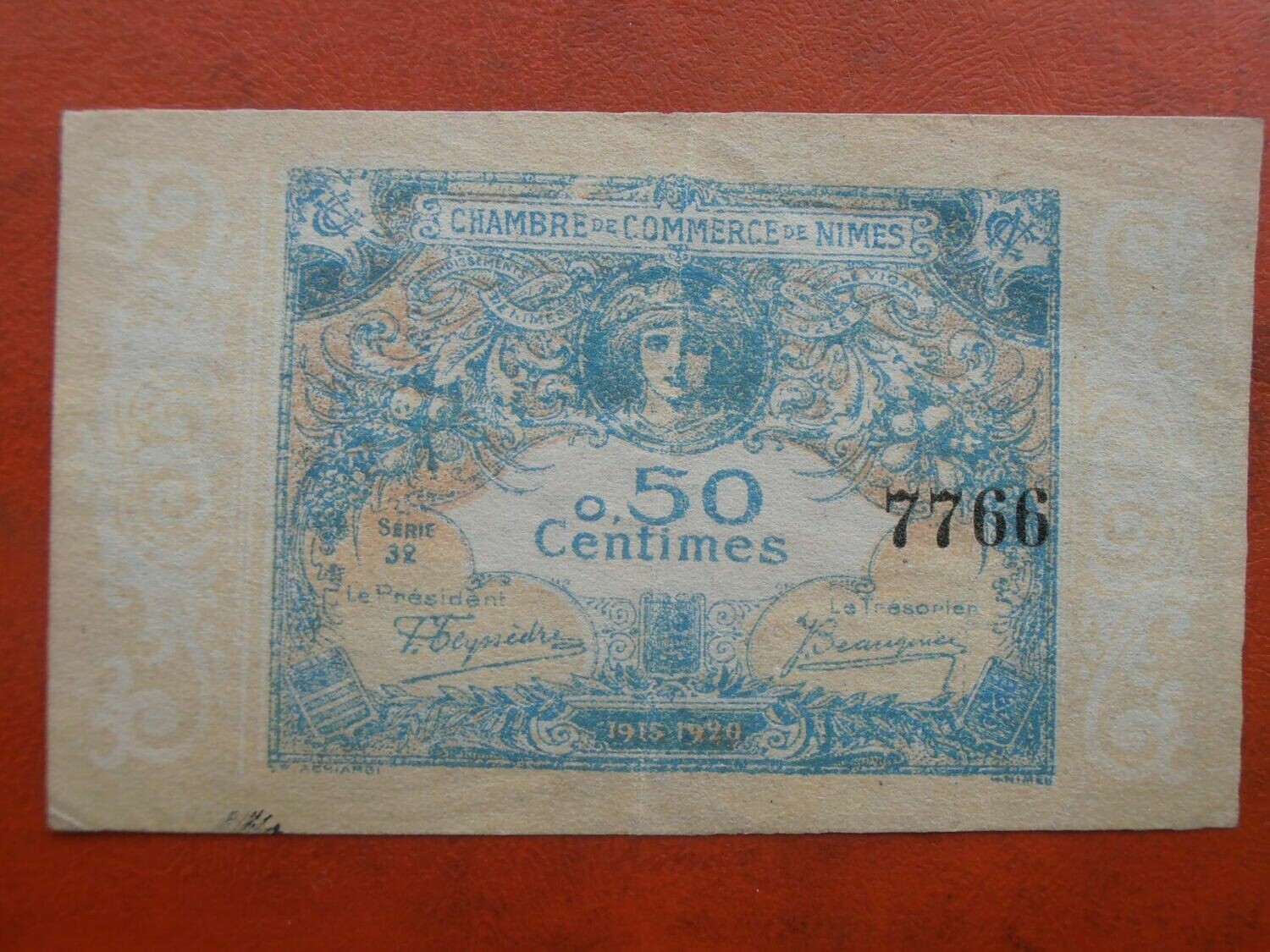 Chamber of Commerce Nimes 50 Centimes - 1915