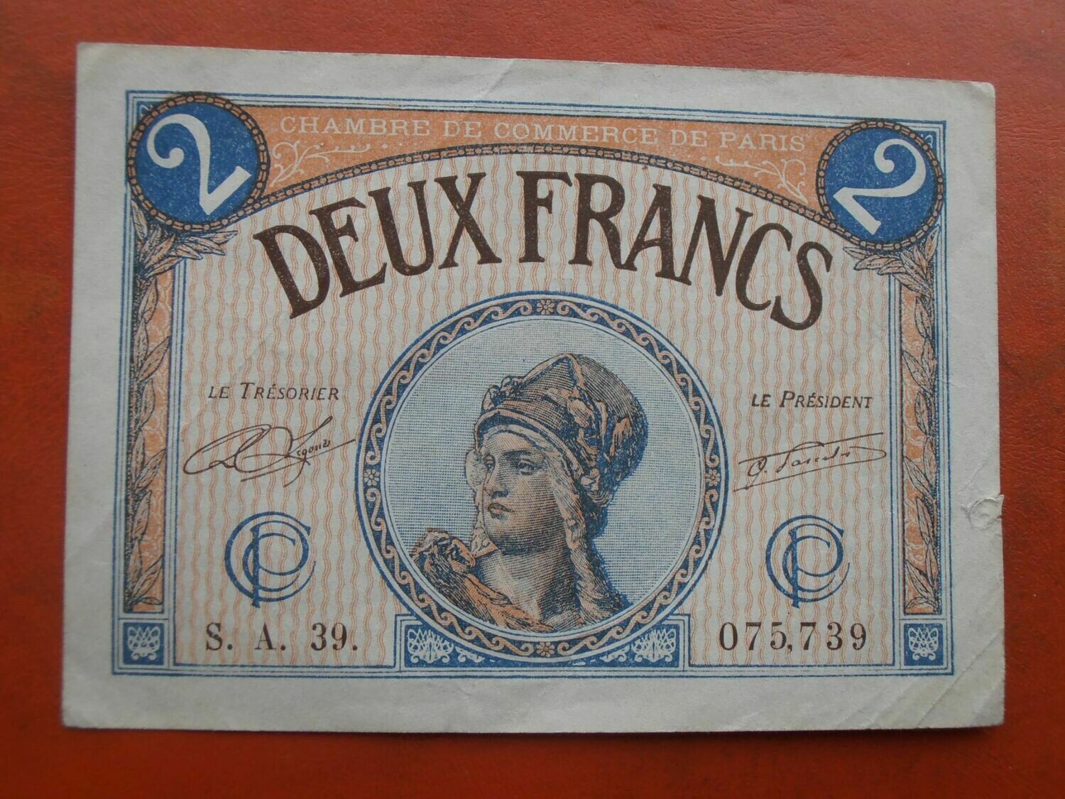 Chamber of Commerce Paris 2 Francs - 1920