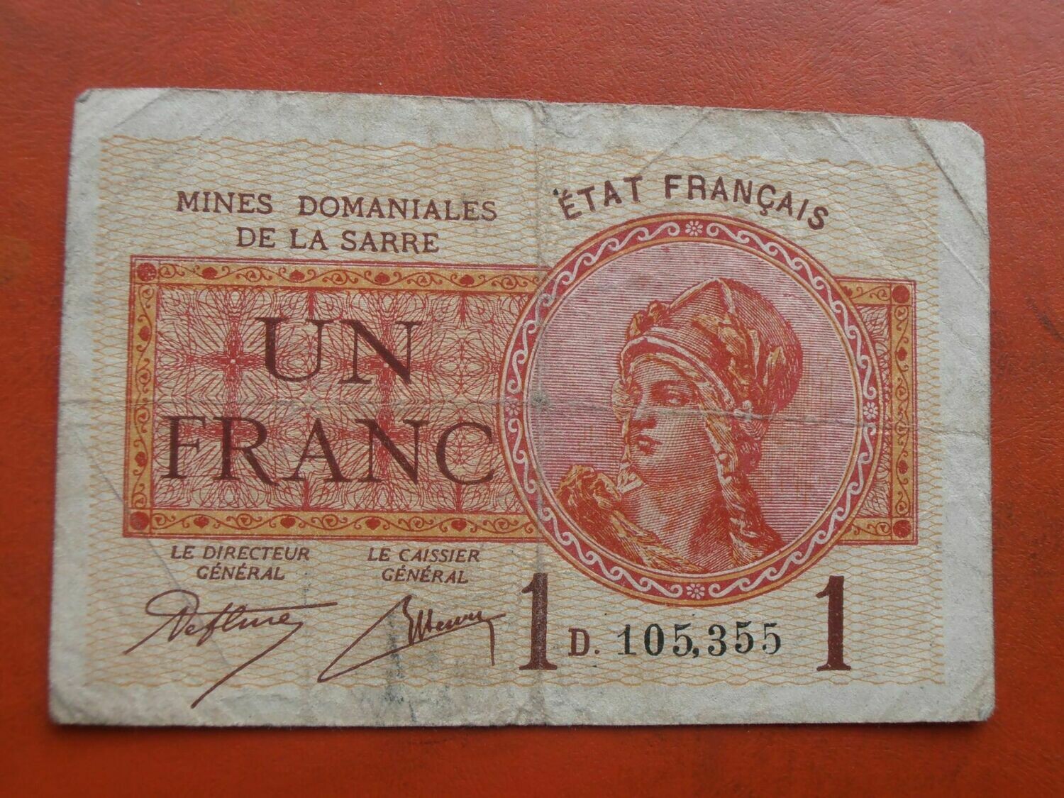 Mines Domaniales De La Sarre 1 Franc - 1920 Saarland