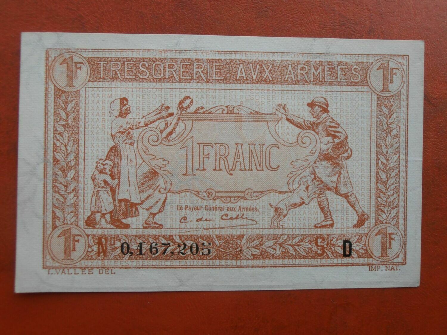Tresorerie Aux Armees 1 Franc - 1919