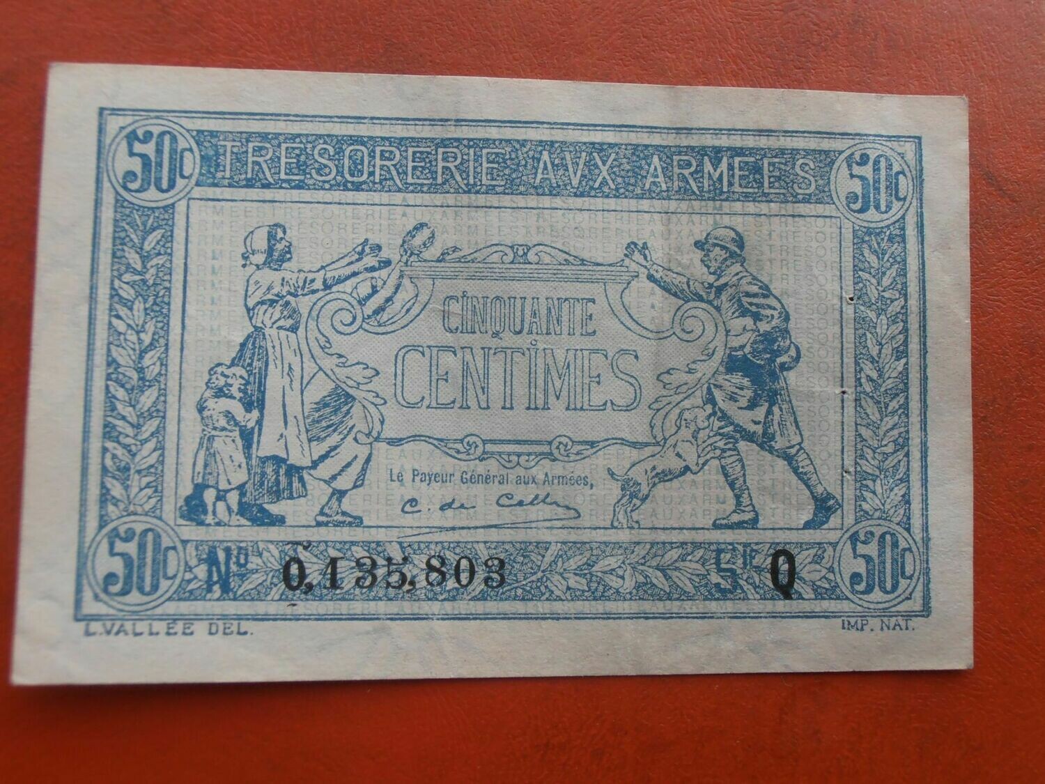 Tresorerie Aux Armees 50 Centimes - 1919