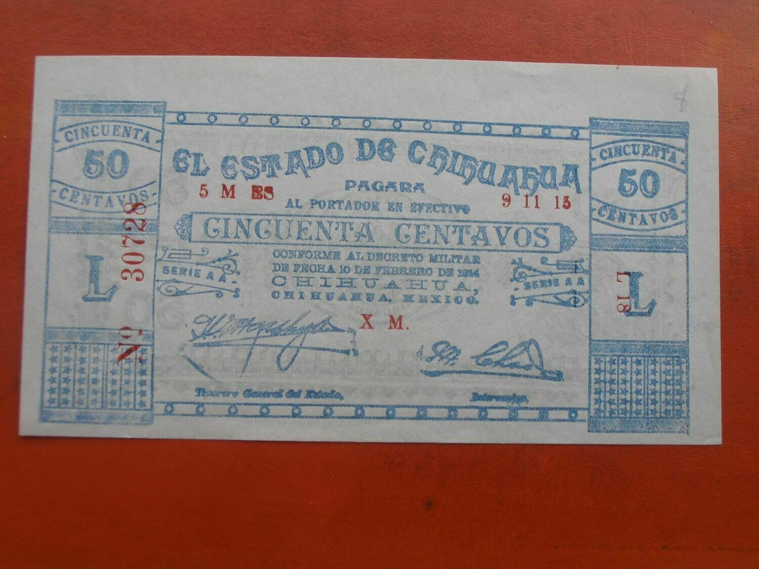 Mexico 50 Centavos - 1915 Chihuahua