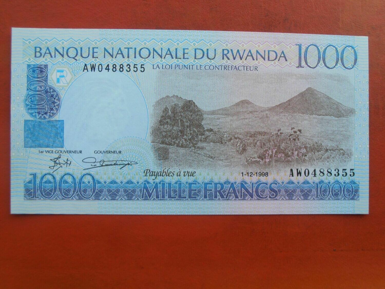 Rwanda 1000 Francs - 1998