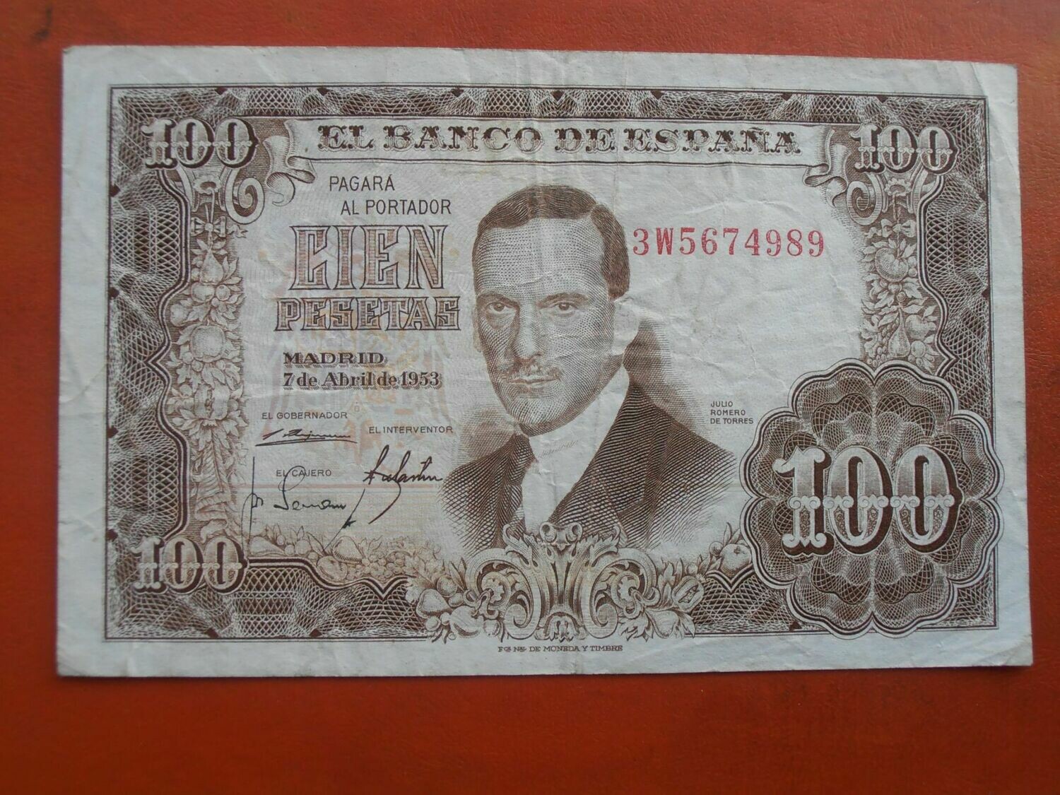Spain 100 Pesetas - 1953