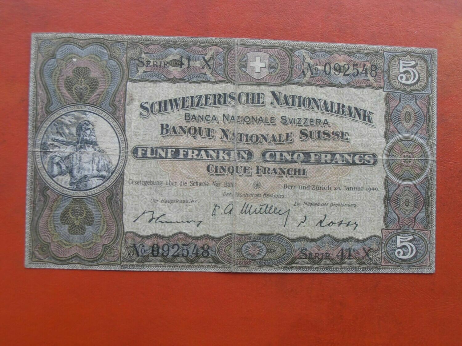 Switzerland 5 Francs - 1949