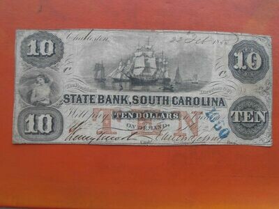 United States South Carolina $10 - 1855