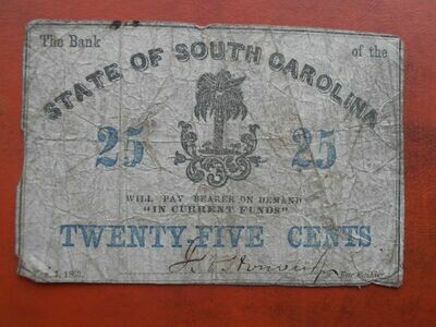 South Carolina 25 Cents - 1863