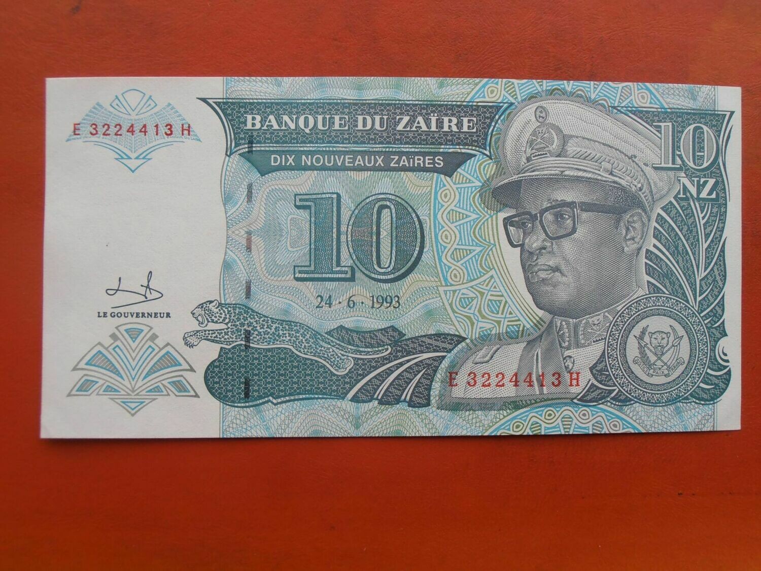 Zaire 10 New Zaires - 1993