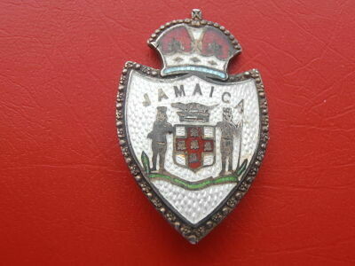 Jamaica Enamelled Silver Badge
