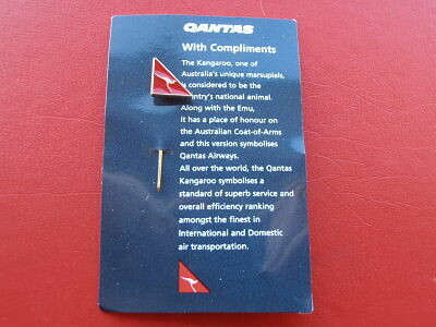 Quantas Stick Pin on Card
