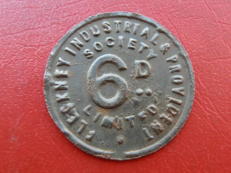 Fleckney Industrial & Provident Sixpence Token